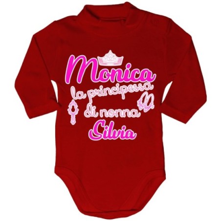 Body lupetto neonato personalizzato con nomi sono la principessa di nonno di nonna Per i nonni
