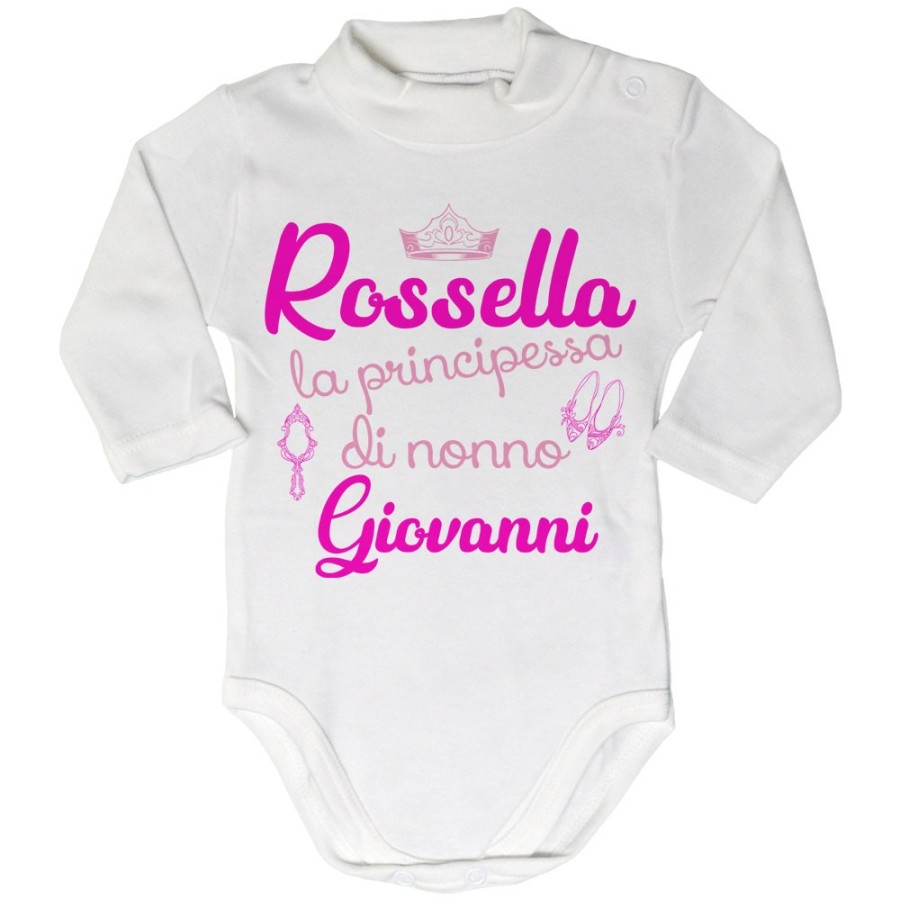 Body lupetto neonato personalizzato con nomi sono la principessa di nonno di nonna Per i nonni