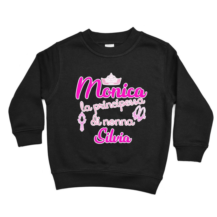 Felpa bambino personalizzata con nomi sono la principessa di nonno di nonna Per i nonni