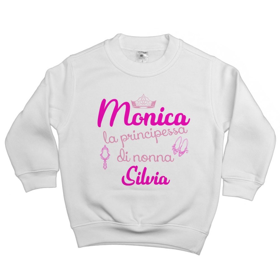 Felpa bambino personalizzata con nomi sono la principessa di nonno di nonna Per i nonni