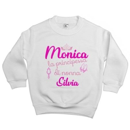 Felpa bambino personalizzata con nomi sono la principessa di nonno di nonna Per i nonni