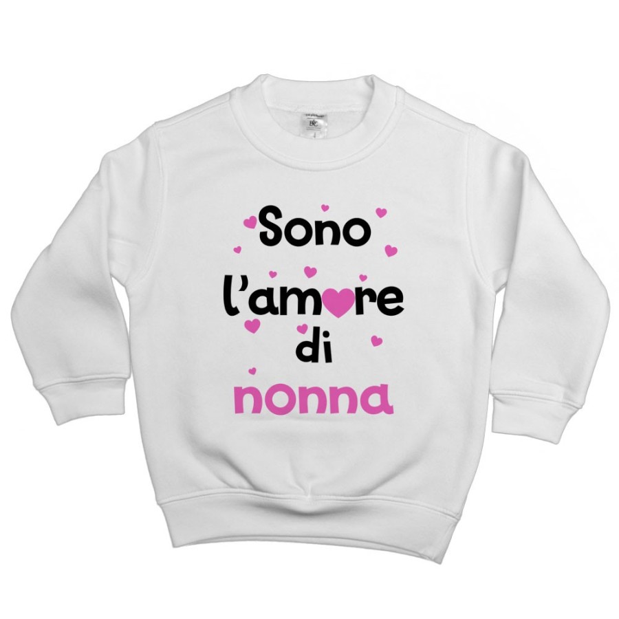 Felpa bambino personalizzabile con nomi sono l'amore del nonno dei nonni con cuoricini Per i nonni