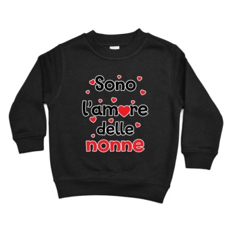 Felpa bambino personalizzabile con nomi sono l'amore del nonno dei nonni con cuoricini Per i nonni