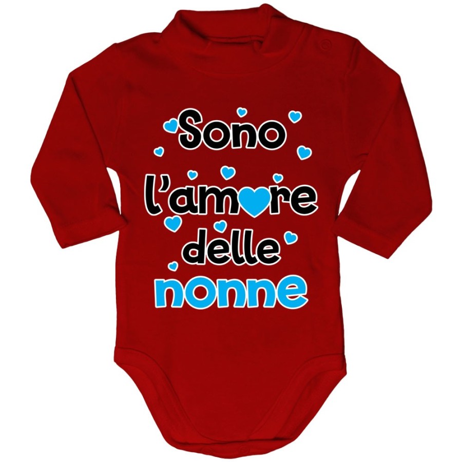 Body lupetto neonato personalizzabile con nomi sono l'amore del nonno dei nonni con cuoricini Per i nonni