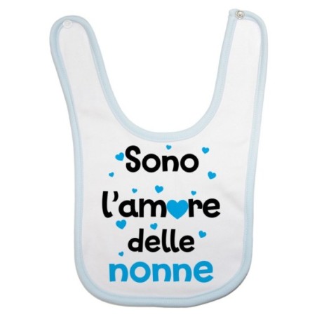 Bavaglino neonato personalizzabile con nomi sono l'amore...