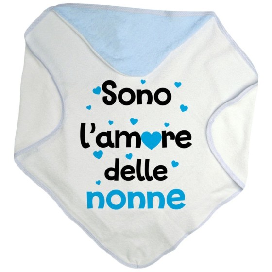 Accappatoio neonato personalizzabile con nomi sono l'amore del nonno dei nonni con cuoricini Per i nonni