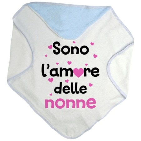 Accappatoio neonato personalizzabile con nomi sono l'amore del nonno dei nonni con cuoricini Per i nonni