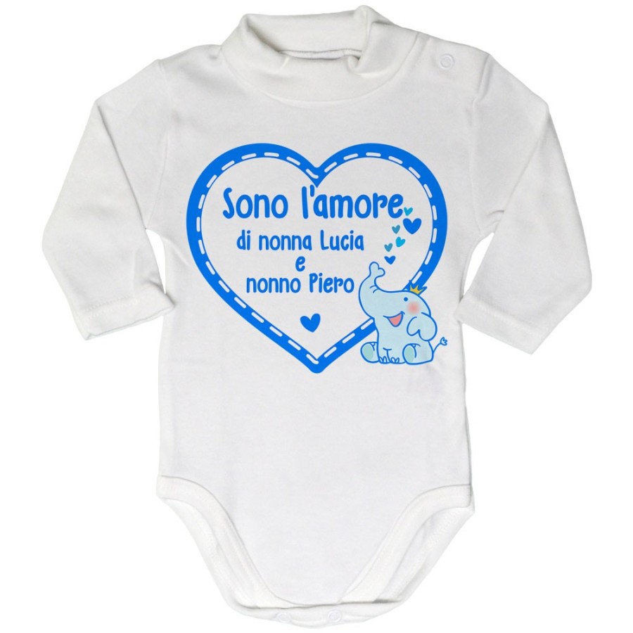 Body lupetto neonato personalizzato con nome sono l'amore di nonno dei nonni Per i nonni