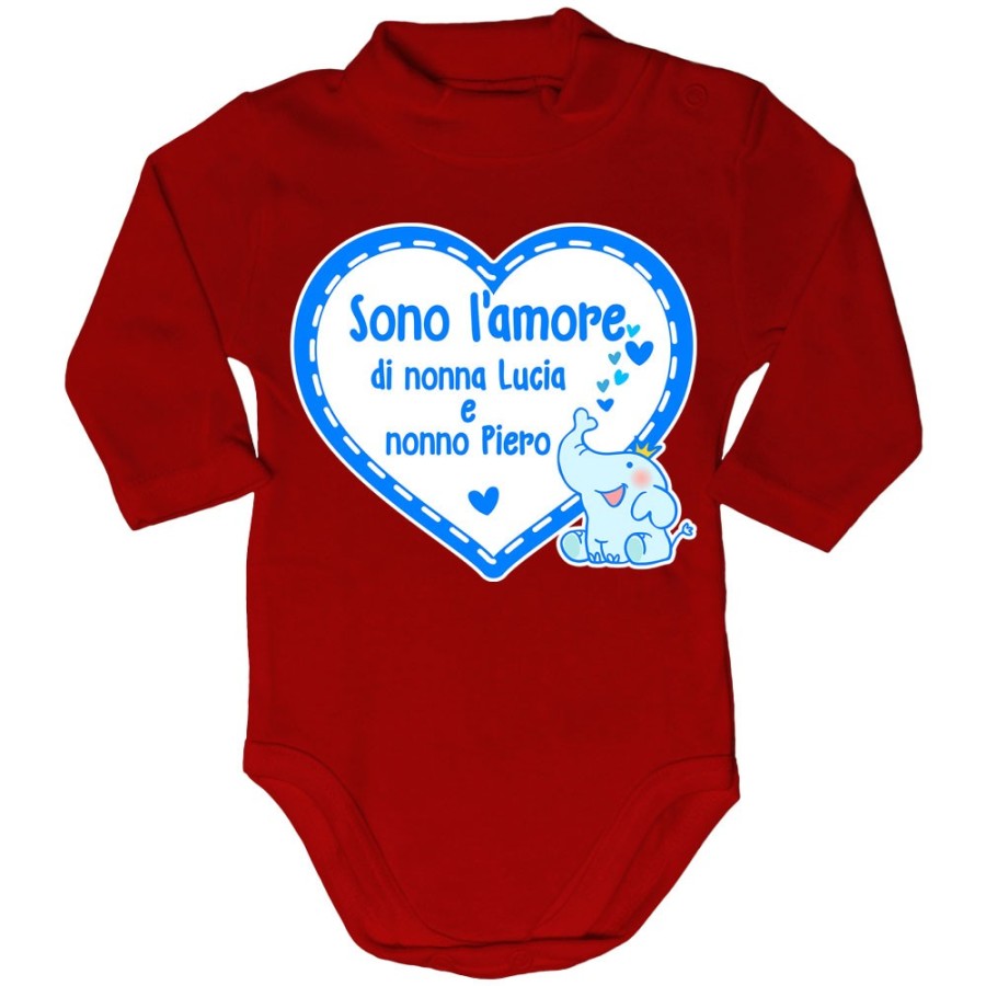 Body lupetto neonato personalizzato con nome sono l'amore di nonno dei nonni Per i nonni