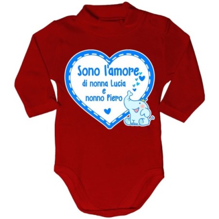 Body lupetto neonato personalizzato con nome sono l'amore di nonno dei nonni Per i nonni