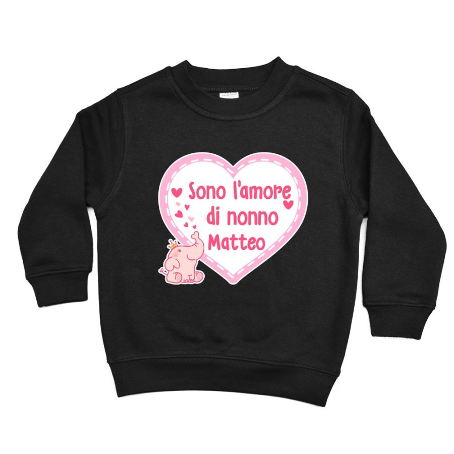 Felpa bambino personalizzata con nome sono l'amore di nonno dei nonni Per i nonni