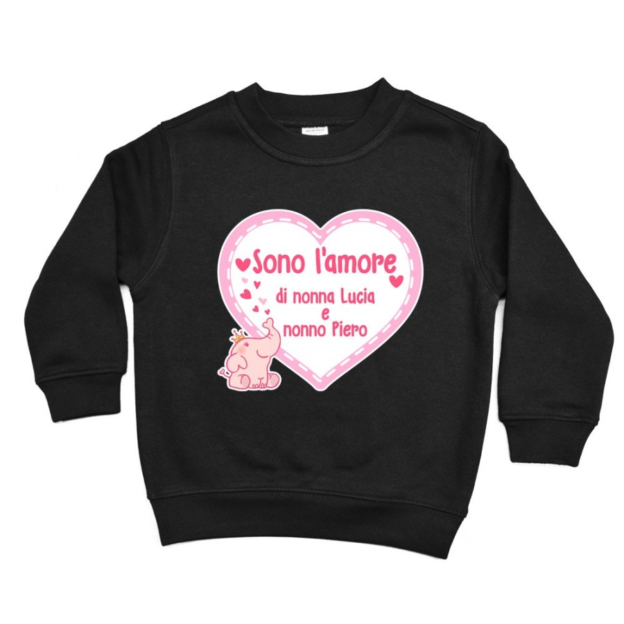 Felpa bambino personalizzata con nome sono l'amore di nonno dei nonni Per i nonni