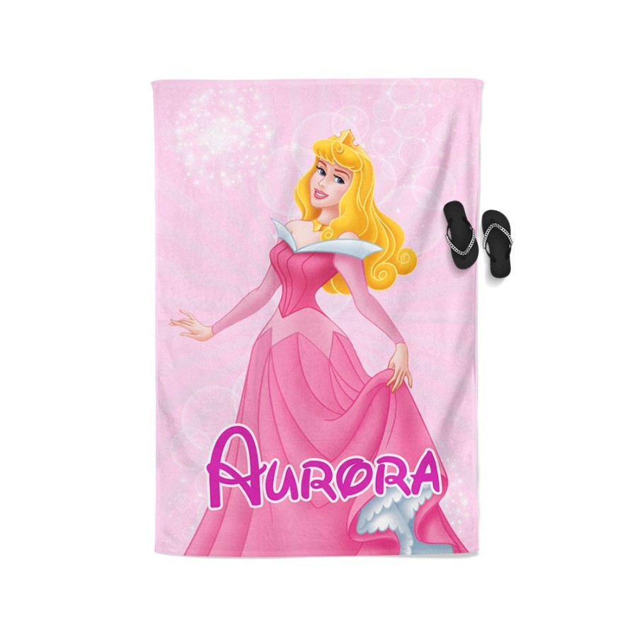 Telo mare personalizzato con nome aurora Cartoon