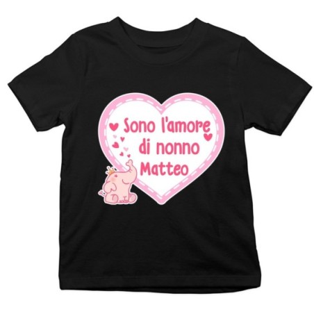 T-shirt bambino personalizzata con nome sono l'amore di...