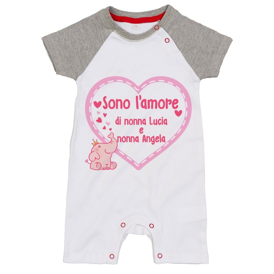 Pagliaccetto neonato personalizzato con nome sono l'amore di nonno dei nonni Per i nonni