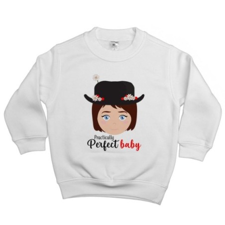 Felpa bambina practically a perfect baby Per la famiglia