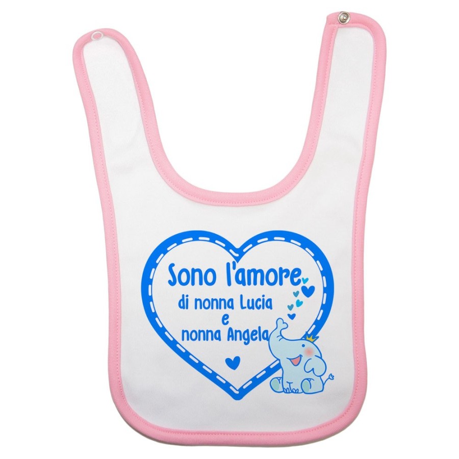Bavaglino neonato personalizzato con nome sono l'amore di nonno dei nonni Per i nonni