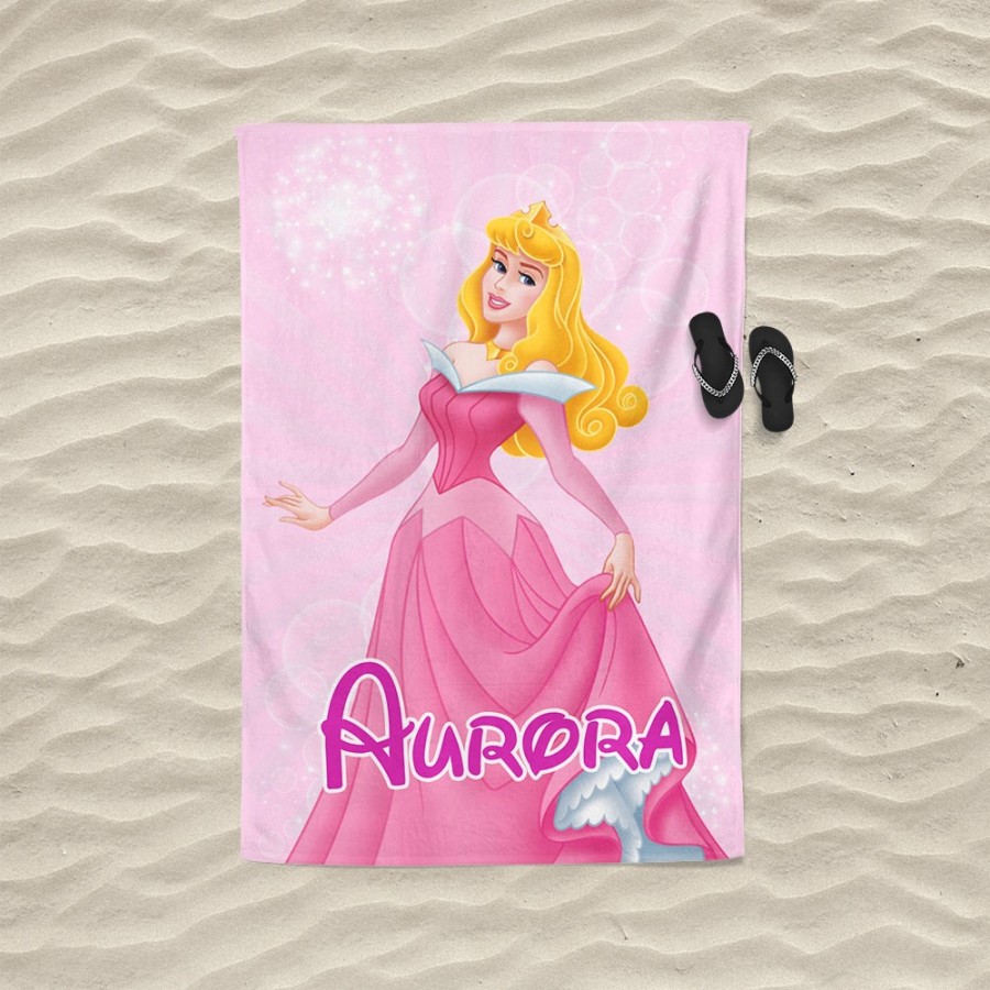 Telo mare personalizzato con nome aurora Cartoon