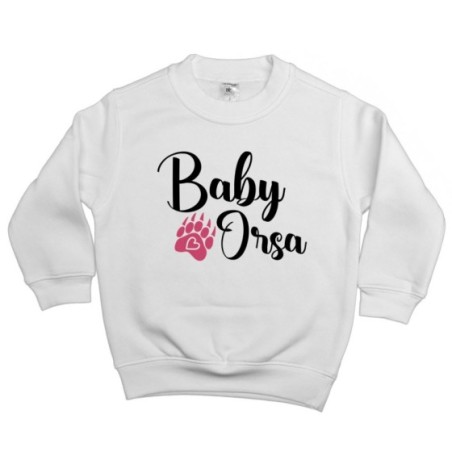 Felpa bambino baby orso baby orsa con impronta Per la famiglia