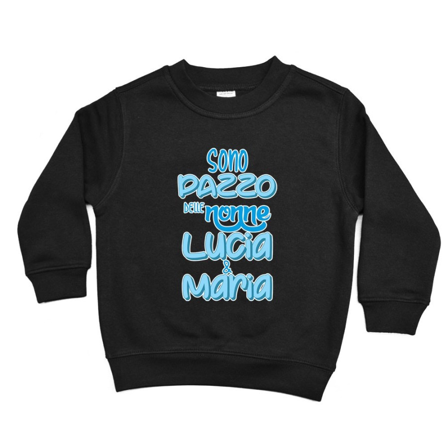 Felpa bambino personalizzata con nome sono pazzo di nonno dei nonni Per i nonni