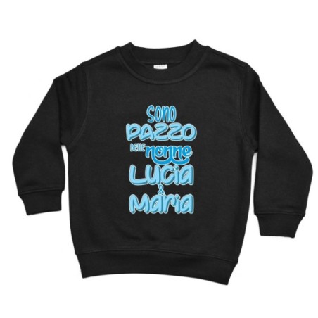 Felpa bambino personalizzata con nome sono pazzo di nonno dei nonni Per i nonni
