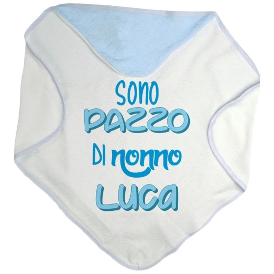 Accappatoio neonato personalizzato con nome sono pazzo di nonno dei nonni Per i nonni