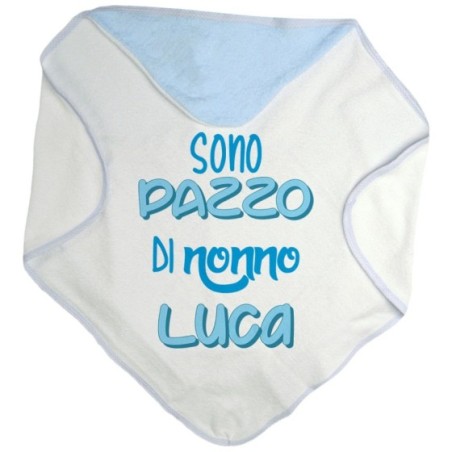 Accappatoio neonato personalizzato con nome sono pazzo di nonno dei nonni Per i nonni