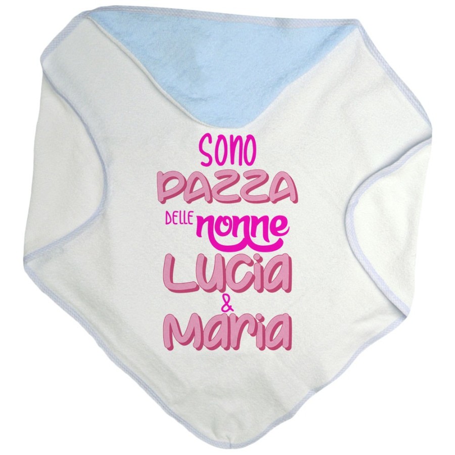 Accappatoio neonato personalizzato con nome sono pazzo di nonno dei nonni Per i nonni