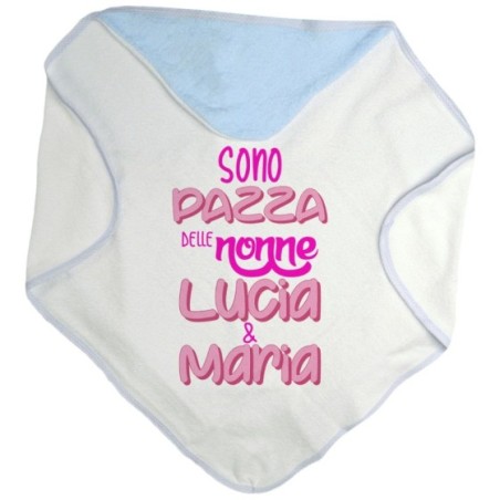 Accappatoio neonato personalizzato con nome sono pazzo di nonno dei nonni Per i nonni