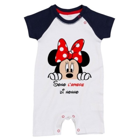 Pagliaccetto neonato personalizzabile con nome sono l'amore di nonno dei nonni con minnie Per i nonni