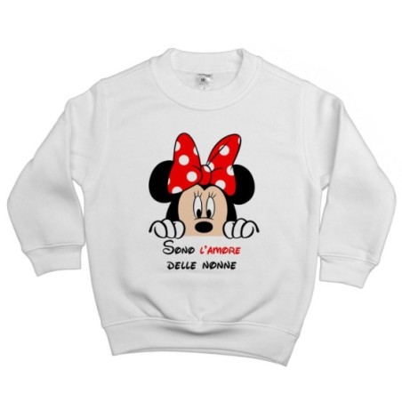 Felpa bambino personalizzabile con nome sono l'amore di nonno dei nonni con minnie Per i nonni