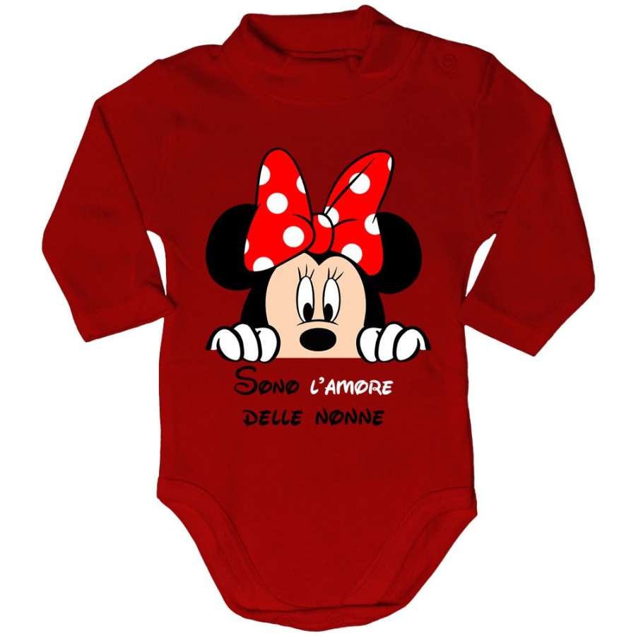 Body lupetto neonato personalizzabile con nome sono l'amore di nonno dei nonni con minnie Per i nonni