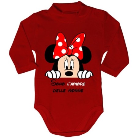 Body lupetto neonato personalizzabile con nome sono l'amore di nonno dei nonni con minnie Per i nonni