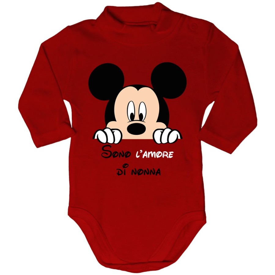 Body lupetto neonato personalizzabile con nome sono l'amore di nonno dei nonni con topolino Per i nonni