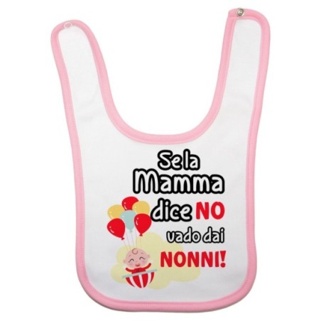 Bavaglino neonato personalizzabile con nome se la mamma...