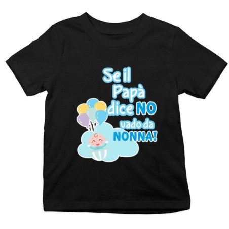 T-shirt bambino personalizzabile con nome se il papà dice...