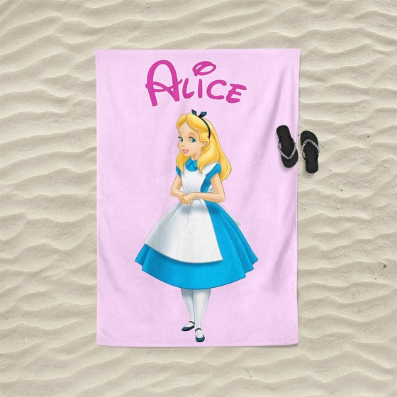 Telo mare personalizzato con nome alice Cartoon 2