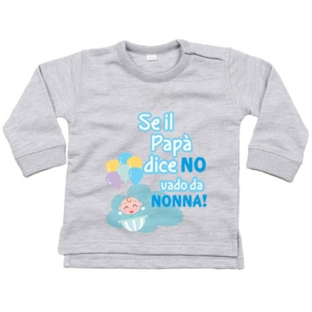 Felpa neonato personalizzabile con nome se il papà dice...