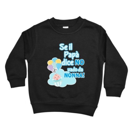 Felpa bambino personalizzabile con nome se il papà dice...