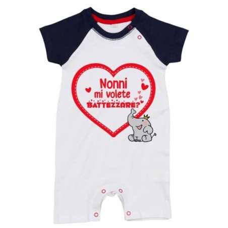 Pagliaccetto neonato personalizzabile con nome nonno...