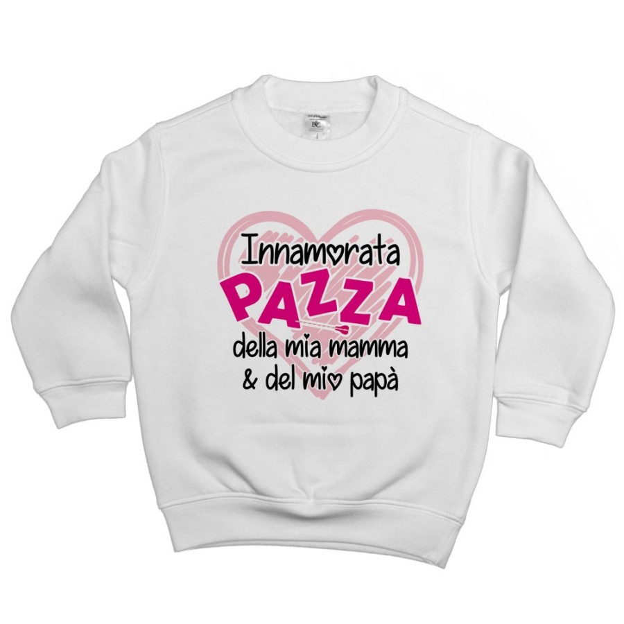 Felpa bambino innamorato pazzo della mia mamma e del mio papà Per la famiglia