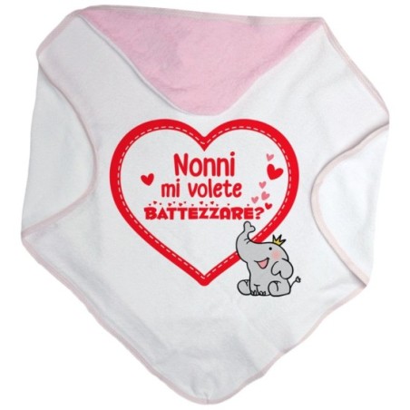 Accappatoio neonato personalizzabile con nome nonno nonni...