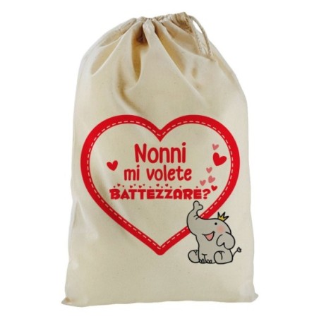 Sacchetto nascita bimbo personalizzabile con nome nonno...
