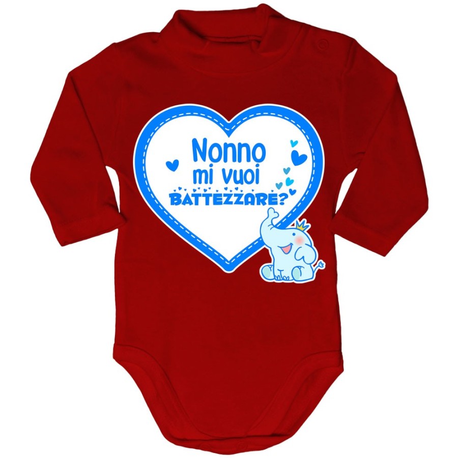 Body lupetto neonato personalizzabile con nome nonno nonni mi volete battezzare? Per i nonni
