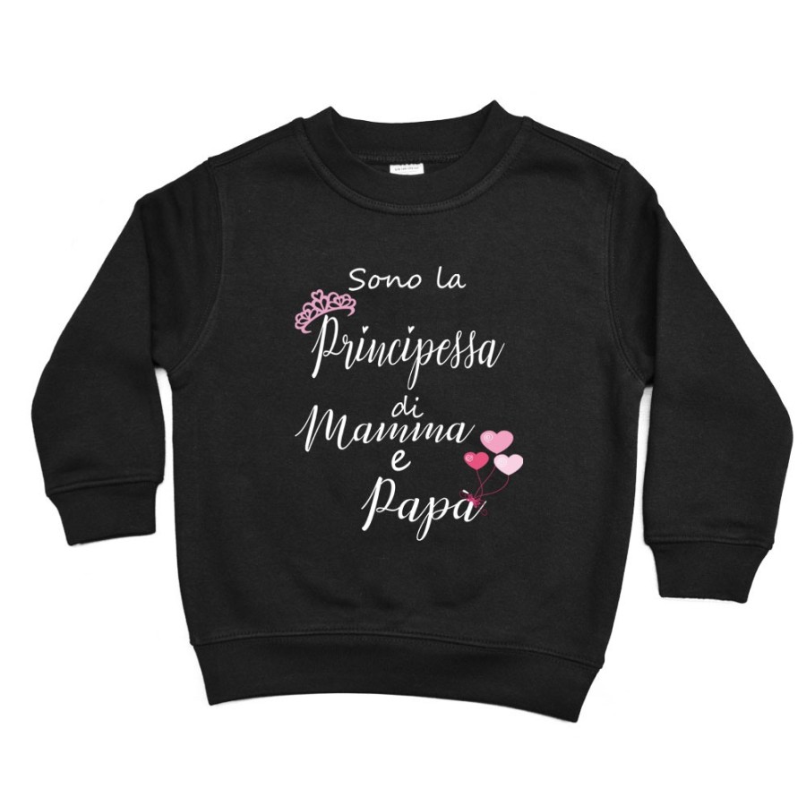 Felpa bambina sono la principessa di mamma e papà Per la famiglia