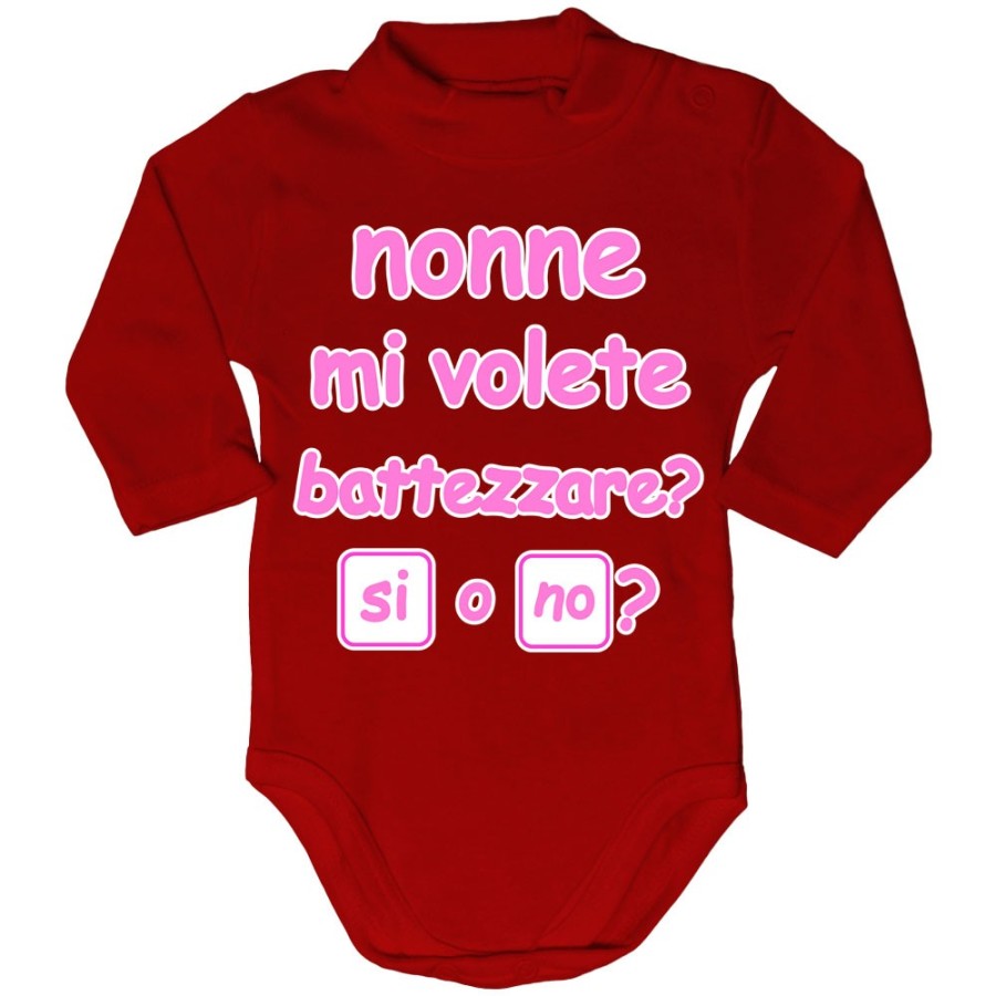 Body lupetto neonato personalizzabile con nome nonno nonni mi volete battezzare? Per i nonni
