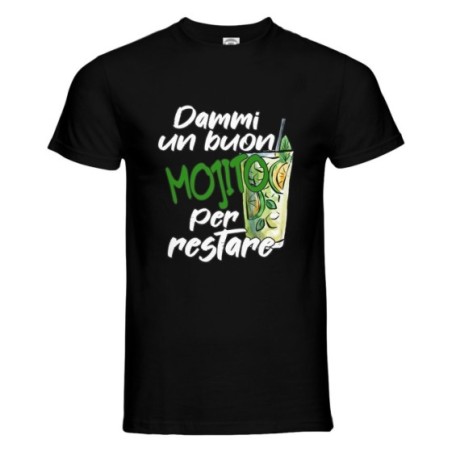 T-shirt uomo dammi un buon mojito per restare  Cocktail