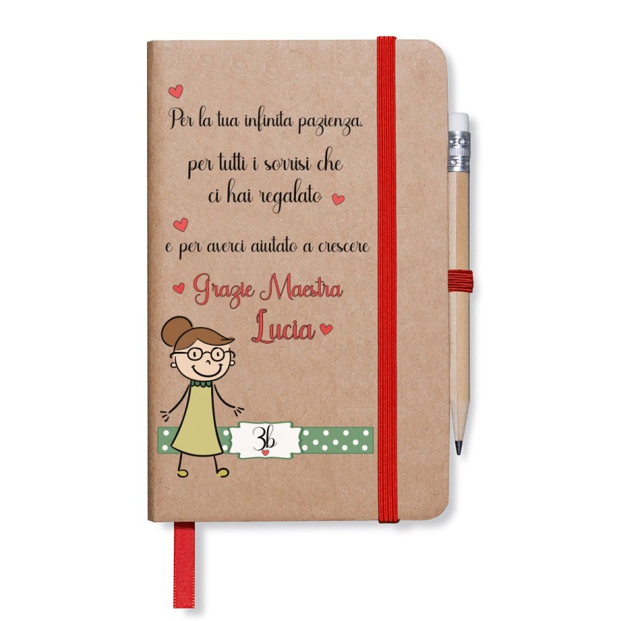 Block notes personalizzato classe per la infinita pazienza sorrisi per averci aiutato a crescere grazie maestra Per insegnanti