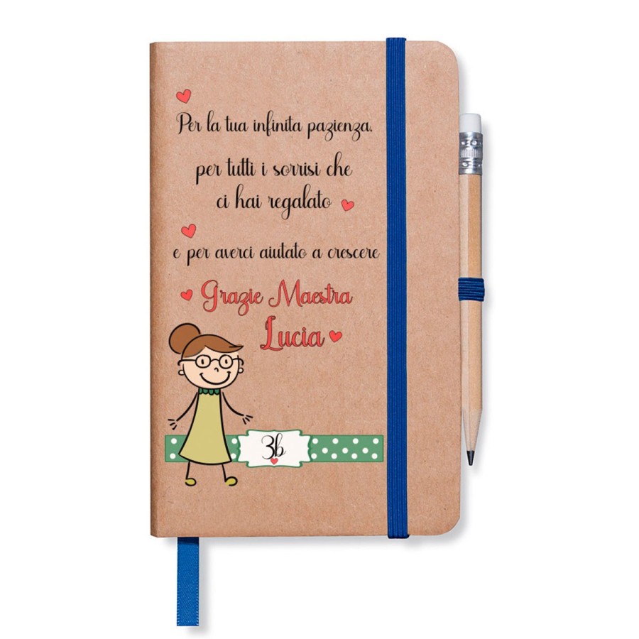 Block notes personalizzato classe per la infinita pazienza sorrisi per averci aiutato a crescere grazie maestra Per insegnanti