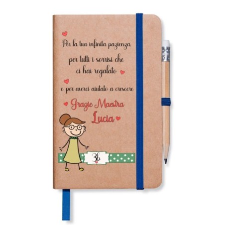 Block notes personalizzato classe per la infinita pazienza sorrisi per averci aiutato a crescere grazie maestra Per insegnanti